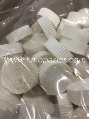 Circular Wooden Paddle HME Filter Paper For Customized Filtration Efficiency of 99.99%
