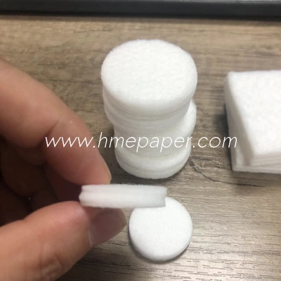 kaufen Nadelfelt Baumwollzellstoff Weißkreisförmiges Absorptionsfilter für Atemwegsfilter online manufacture
