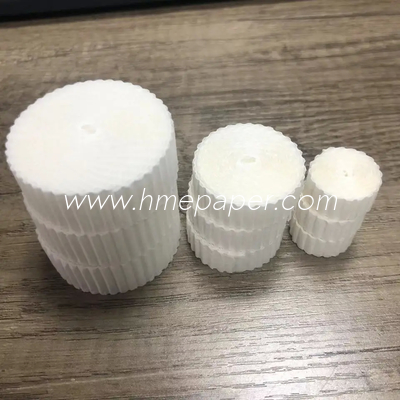 Customizable Circular HME Filter Paper Wooden Paddle Filtration Efficiency 99.99%